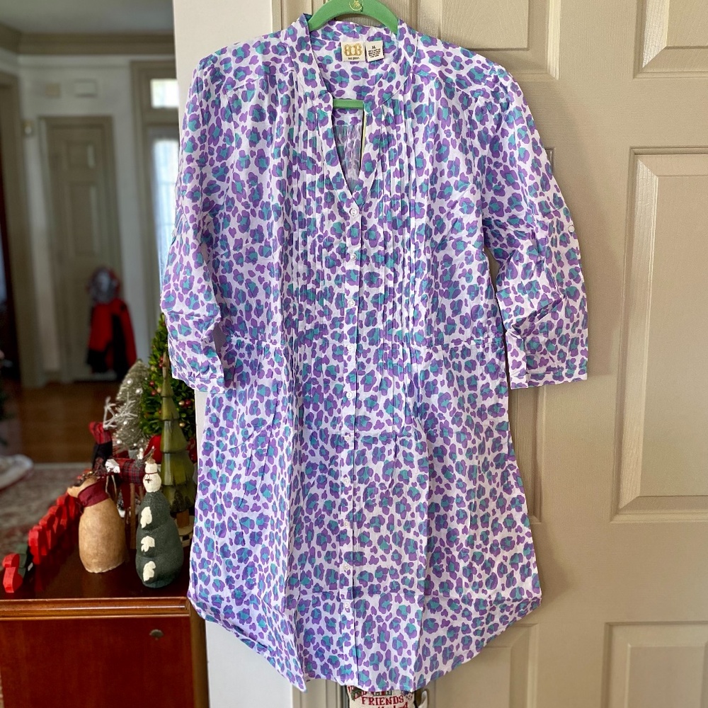 NWT Boo Gemes 'Tina' Leopard Shirtdress/Coverup